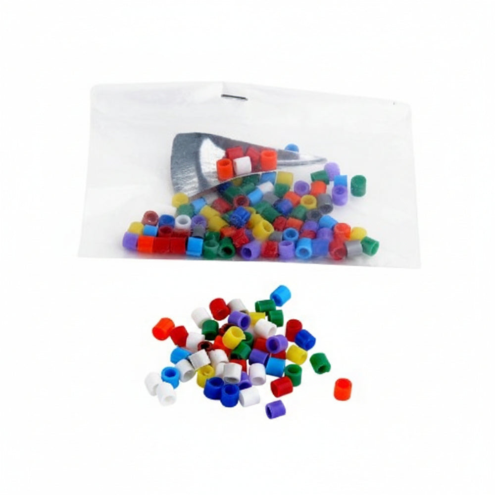 Anellini in Plastica Assortiti per Cove Canarini ed Esotici – 100 pezzi - Sanny Passione Ornitologica