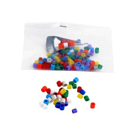 Anellini in plastica assortiti per cove, 100 pezzi