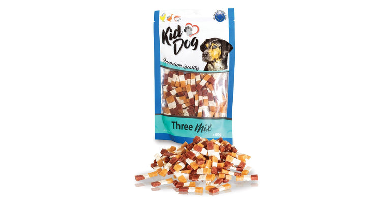 KID DOG CARNE DI POLLO e ANATRA CON MERLUZZO GLUTEN FREE NO SUGAR 80 g - Sanny Passione Ornitologica
