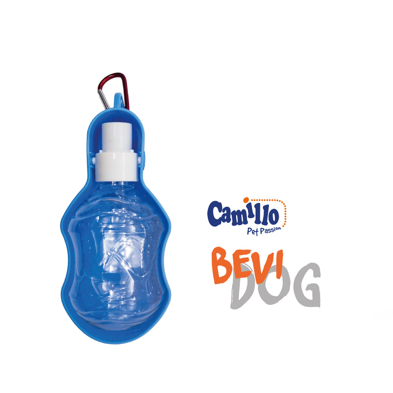 Bevi Dog è una borraccia in plastica con recipiente, richiudibile su se stesso, per avere sempre a portata di mano l’acqua per il tuo cane. Comoda e leggera, dotata di moschettone per agganciarla allo zaino o alla borsa. Disponibile in 2 misure. PICCOLA : 300ML GRANDE : 500ML. Disponibile in diverse colorazioni.Colorazione blue