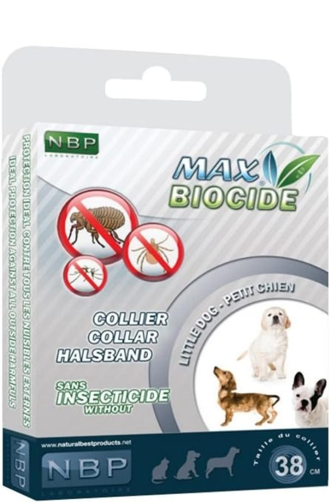 COLLARE ANTIPULCI PER CANI MAX BIOCIDE 38CM
