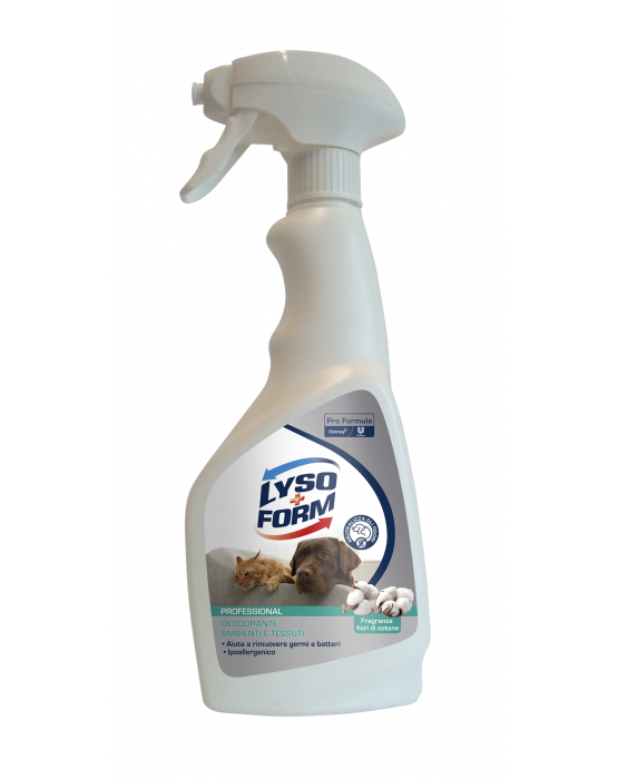 LYSOFROM DEODORANTE AMBIENTI E TESSUTI-FRAGRANZA FIORI D COTONE