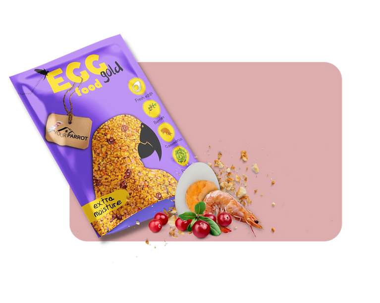 EGG FOOD GOLD SOFT (pastoncino PAPPAGALLI morbido con bacche e uova) YOUR PARROT - Sanny Passione Ornitologica