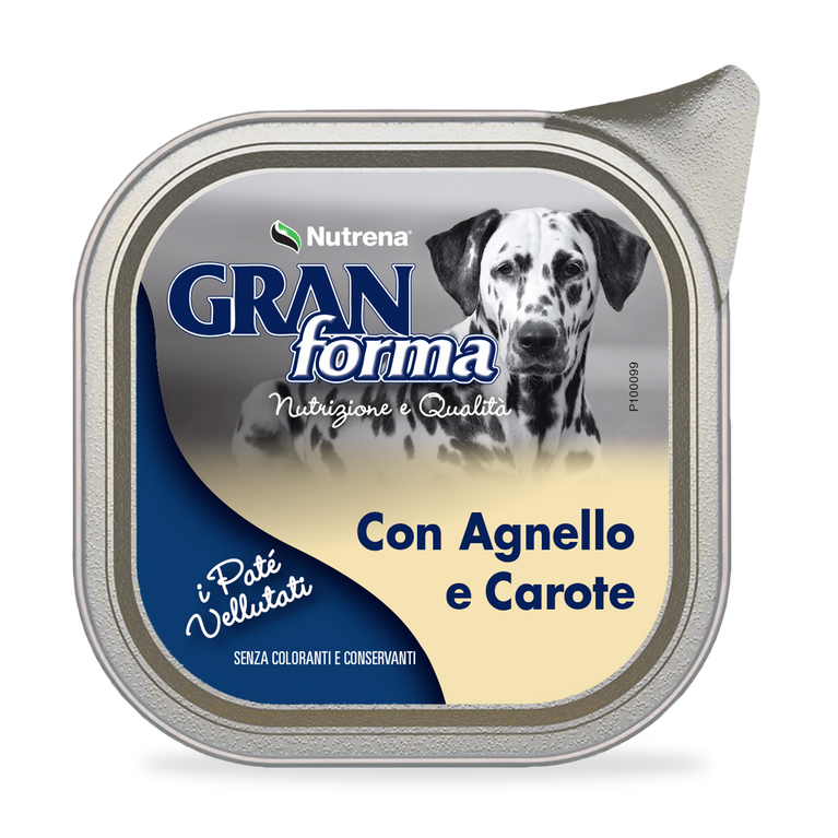 PATè DOG CON AGNELLO E CAROTE GRANFORMA 150GR