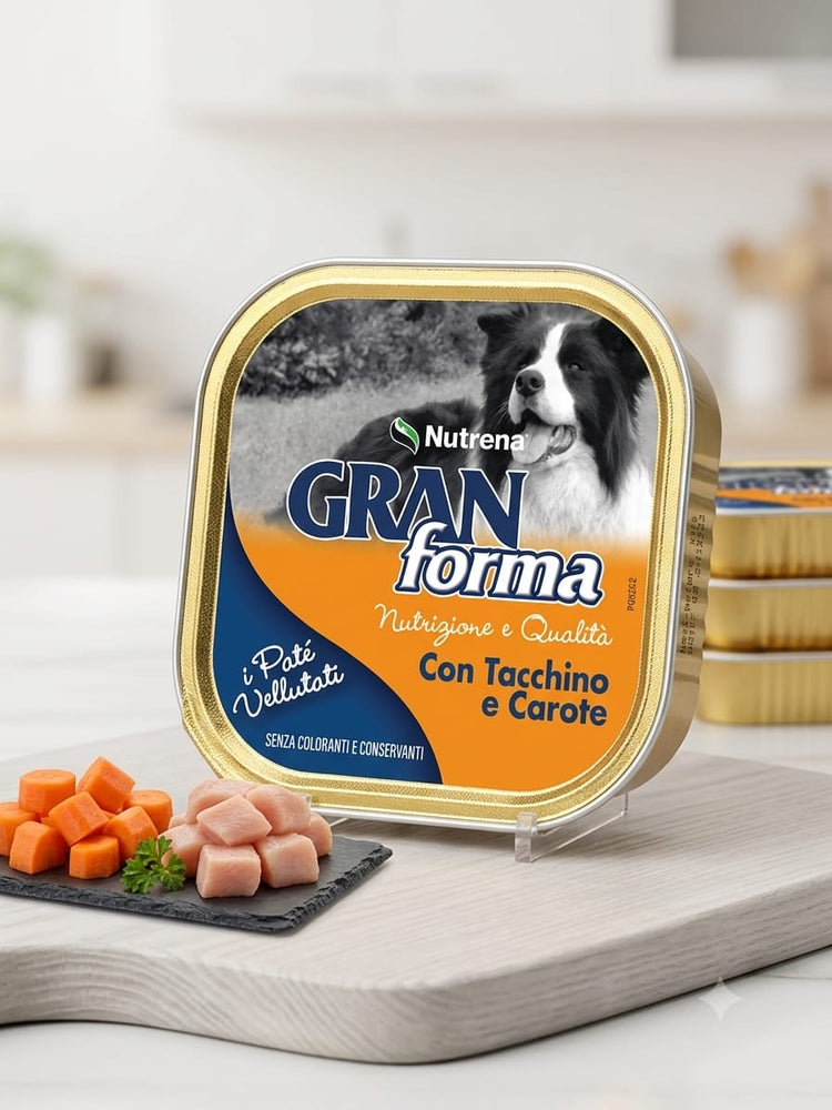 GranForma Paté Vellutato Tacchino e Carote 300g – Alimento Completo per Cani Adulti