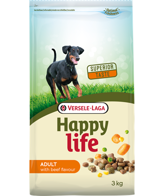 HAPPY LIFE ADULT BEEF FLAVOUR - Sanny Passione Ornitologica