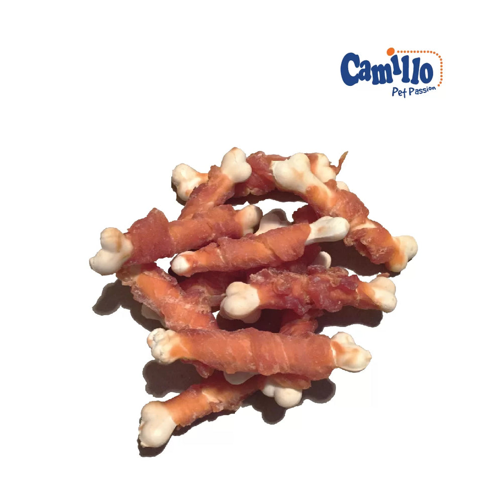 CAMILLO PET PASSION-HURRA' SNACK-SNACK PER CANI IN PELLE BOVINA CON CARNE DI POLLO
