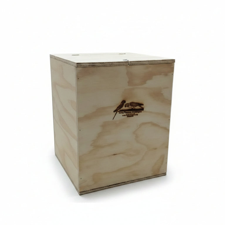 Nido in Legno Multistrato Marino per Parrocchetti – 24x22x31 cm - Sanny Passione Ornitologica