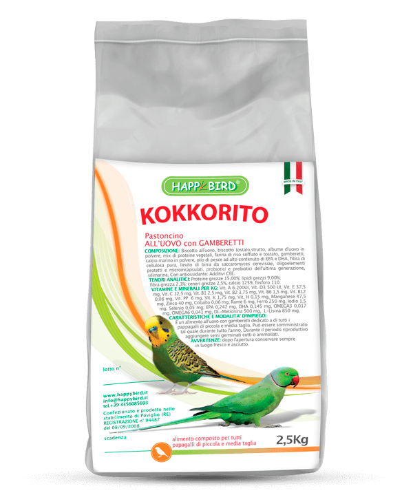 KOKKORITO PASTONCINO PAPPAGALLI HAPPY BIRD