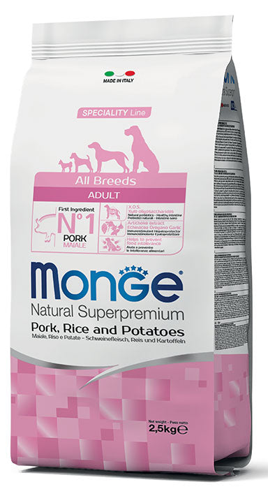 MONGE N.S. MAIALE,RISO E PATATE ALL BREEDS ADULT 2,5 KG