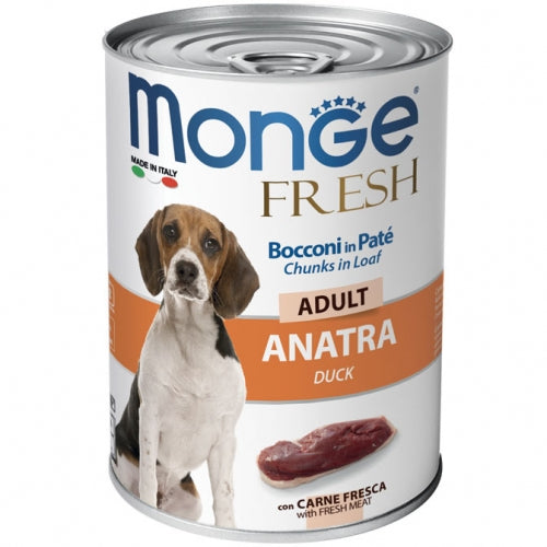 MONGE FRESH BOCCONI IN PATE' ADULT CON ANATRA