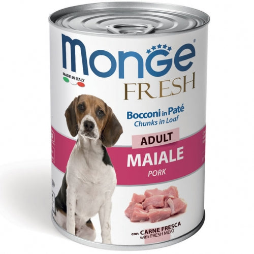 MONGE FRESH BOCCONI IN PATE' ADULT CON MAIALE