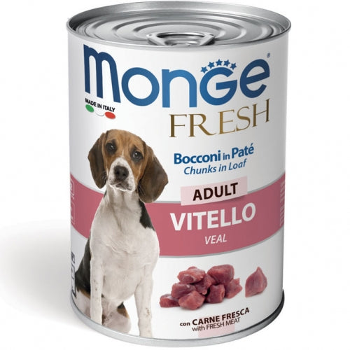 MONGE FRESH BOCCONI IN PATE' ADULT CON VITELLO