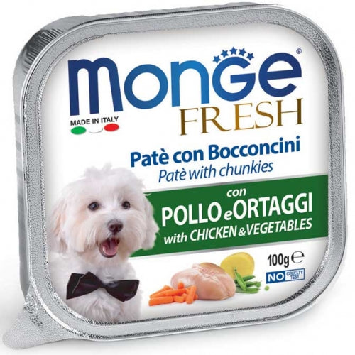 MONGE FRESH PATE' CON BOCCONCINI CON POLLO E ORTAGGI - Sanny Passione Ornitologica