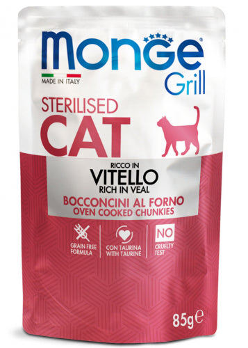 MONGE GRILL STERILIZZATO GATTO RICCO DI VITELLO