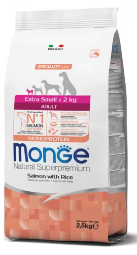 MONGE MONOPROTEICO MINI ADULT SALMONE E RISO