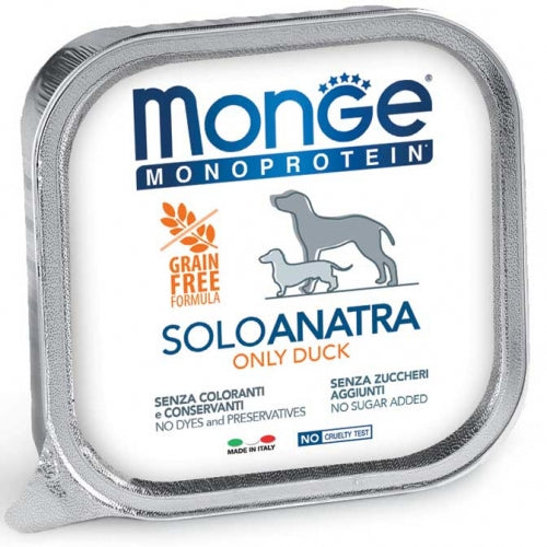 MONGE MONOPROTEICO SOLO ANATRA ONLY DUCK - Sanny Passione Ornitologica