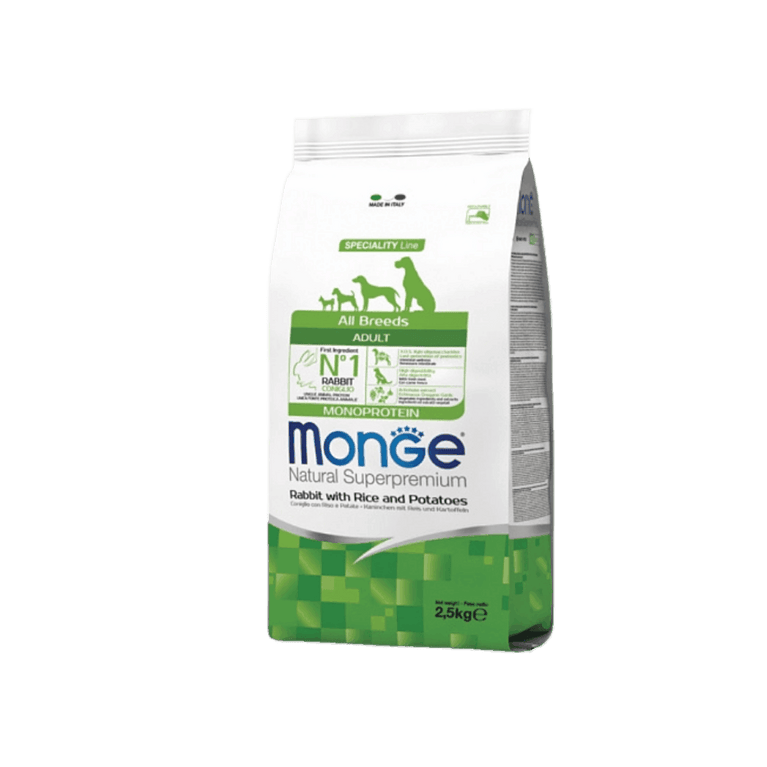 MONGE ALL BREEDS ADULT CONIGLIO,RISO E PATATE 2,5KG