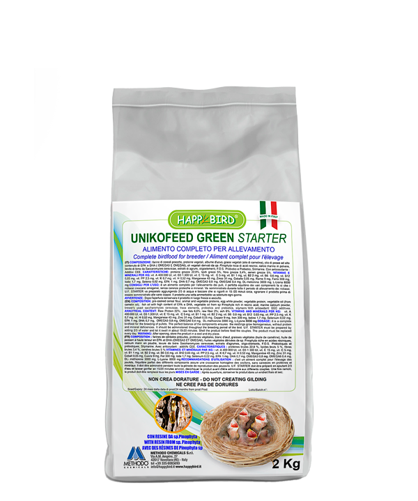 UNIKOFEED GREEN STARTER ALIMENTO COMPLETO PER ALLEVAMENTO - Sanny Passione Ornitologica