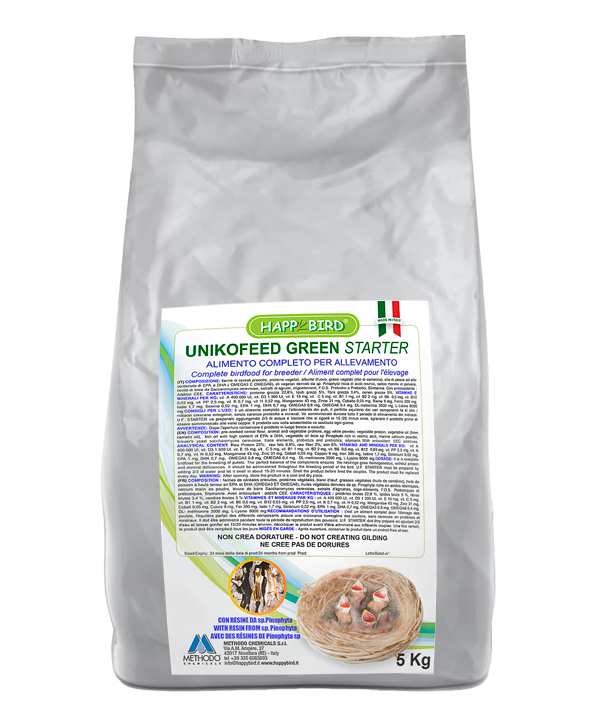 UNIKOFEED GREEN STARTER ALIMENTO COMPLETO PER ALLEVAMENTO - Sanny Passione Ornitologica