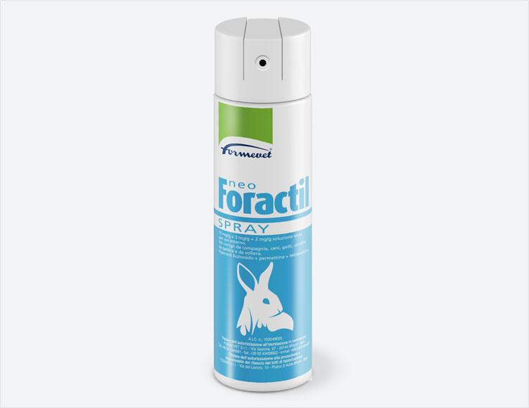 NEO FORACTIL SPRAY CONIGLI 10 mg/g + 3 mg/g + 2 mg/g soluzione spray per uso esterno