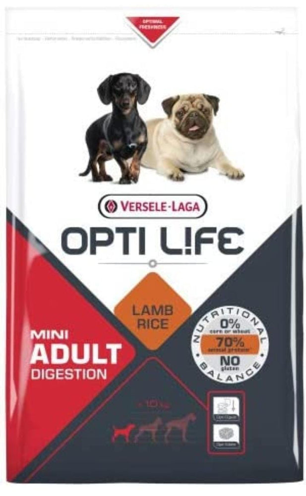 OPTI LIFE MINI ADULT DIGESTION LAMB RICE - Sanny Passione Ornitologica