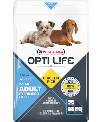 OPTI LIFE ADULT/LIGHT MINI STERILISED - Sanny Passione Ornitologica