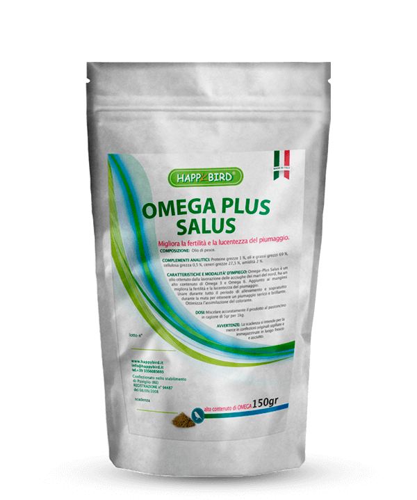 OMEGA PLUS SALUS alto contenuto di Omega 3 e Omega 6 Ottimizza l'assimilazione dei coloranti - Sanny Passione Ornitologica