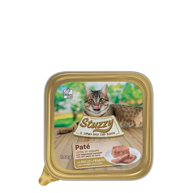 PATE' GATTO POLLO e FEGATO COTTO A VAPORE STUZZI 100gr