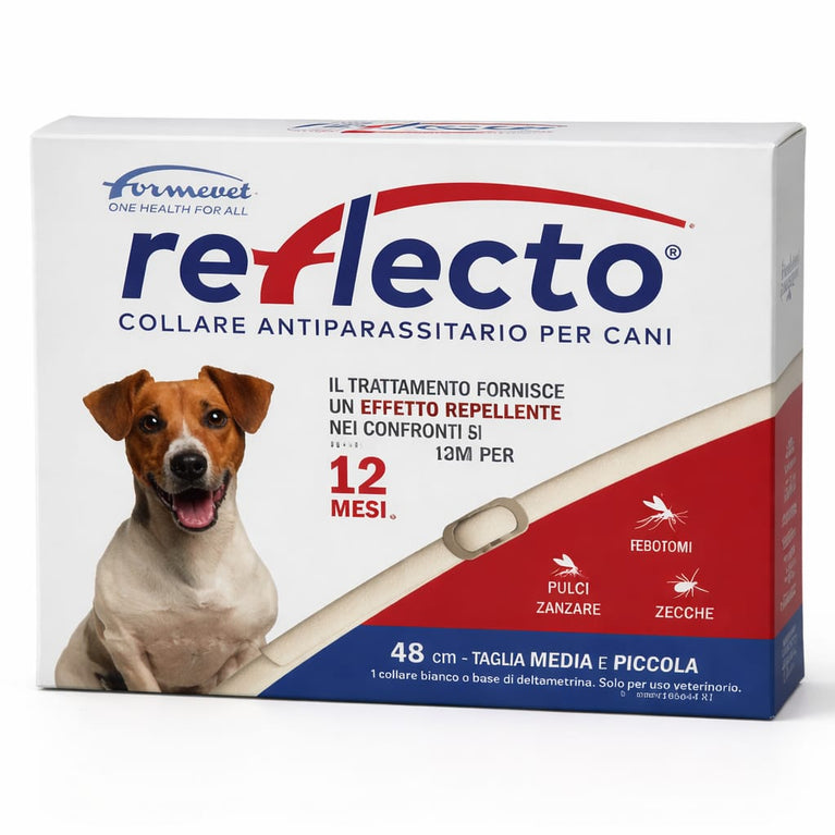 REFLECTO COLLARE ANTIPARASSITARIO PER CANI CONTRO (Pulci, Zecche, Zanzare, Flebotomi) - Sanny Passione Ornitologica