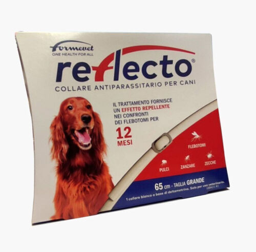 REFLECTO COLLARE ANTIPARASSITARIO PER CANI CONTRO (Pulci, Zecche, Zanzare, Flebotomi)