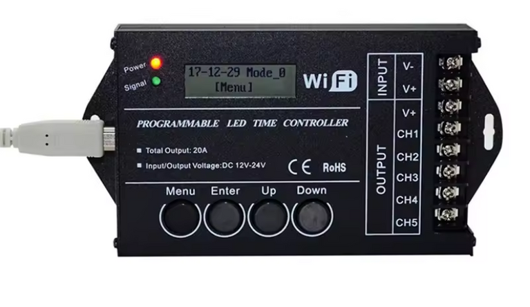 Centralina Alba Tramonto Controller Led Dimmer RGB Illuminazione Timer TC421 5 Canali RGB Controller Per Striscia Led 12V e 24V
