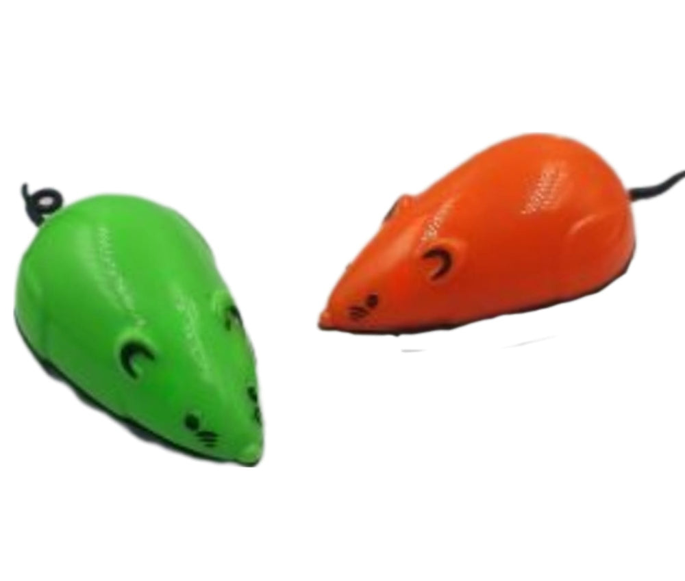 TOPINI DI PLASTICA CON CARICA A MOLLA PER GATTI