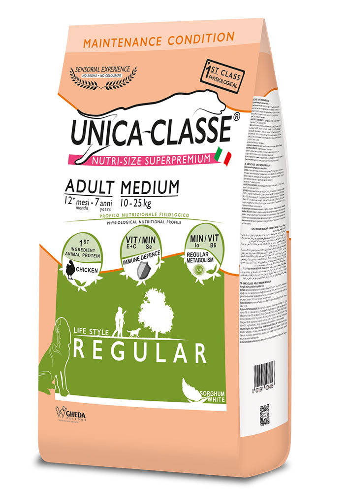 CROCCHETTE PER CANI ADULT MEDIUM REGULAR - POLLO UNICA CLASSE 3kg
