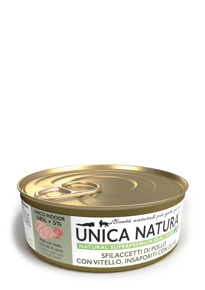 UNICA NATURA SFILACCETTI DI POLLO CON VITELLO,INSAPORITI CON OLIVE