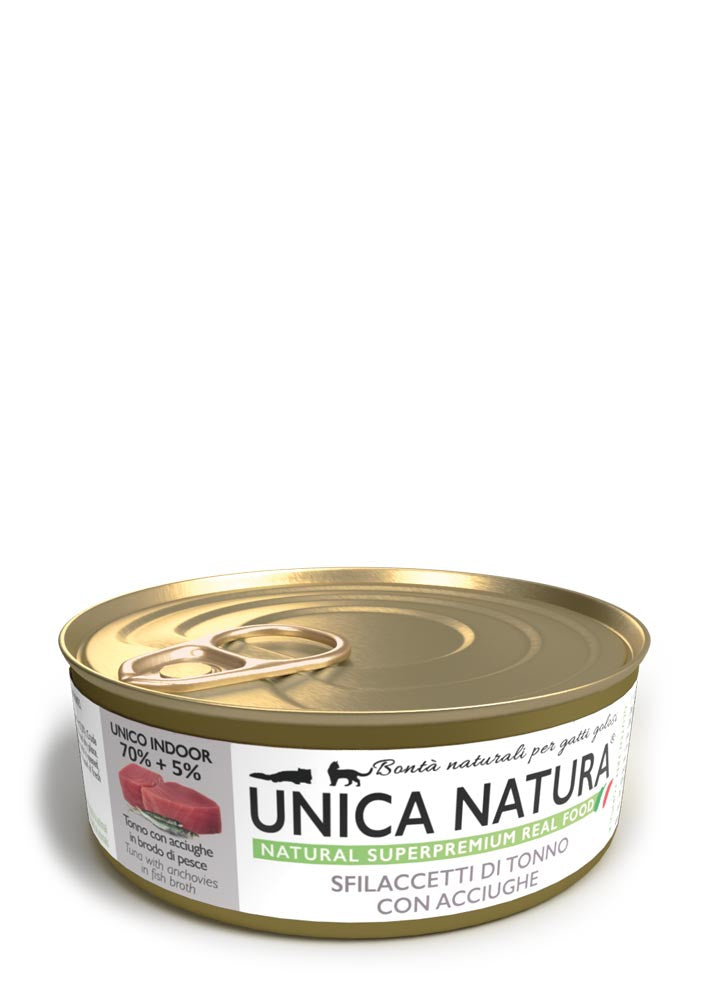UNICA NATURA CON SFILACCETTI DI TONNO CON ACCIUGHE - Sanny Passione Ornitologica