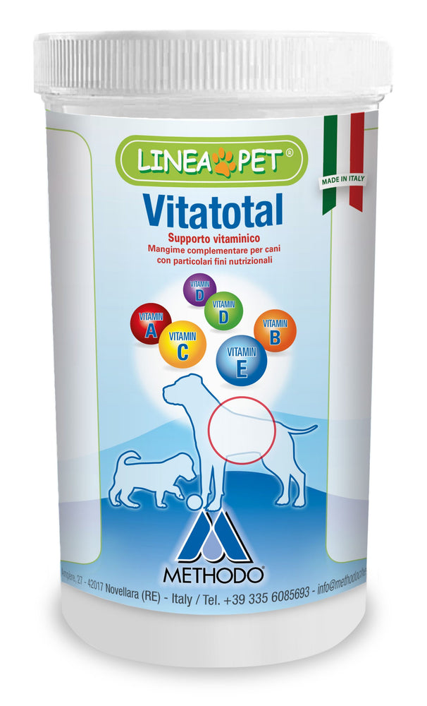 VITATOTAL supporto VITAMINICO -A, B, C, D, E, - Mangime complementare per cani 500gr