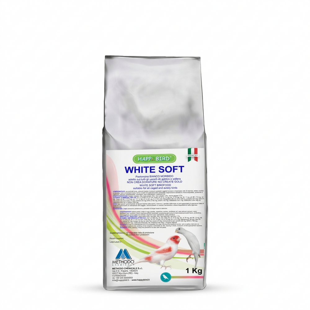 WHITE SOFT PASTONCINO (bianco morbido) HAPPY BIRD - Sanny Passione Ornitologica
