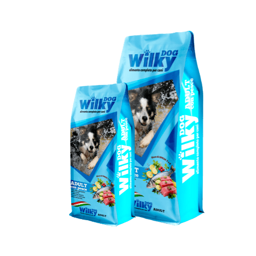 Wilky Dog adult con pesce - Sanny Passione Ornitologica