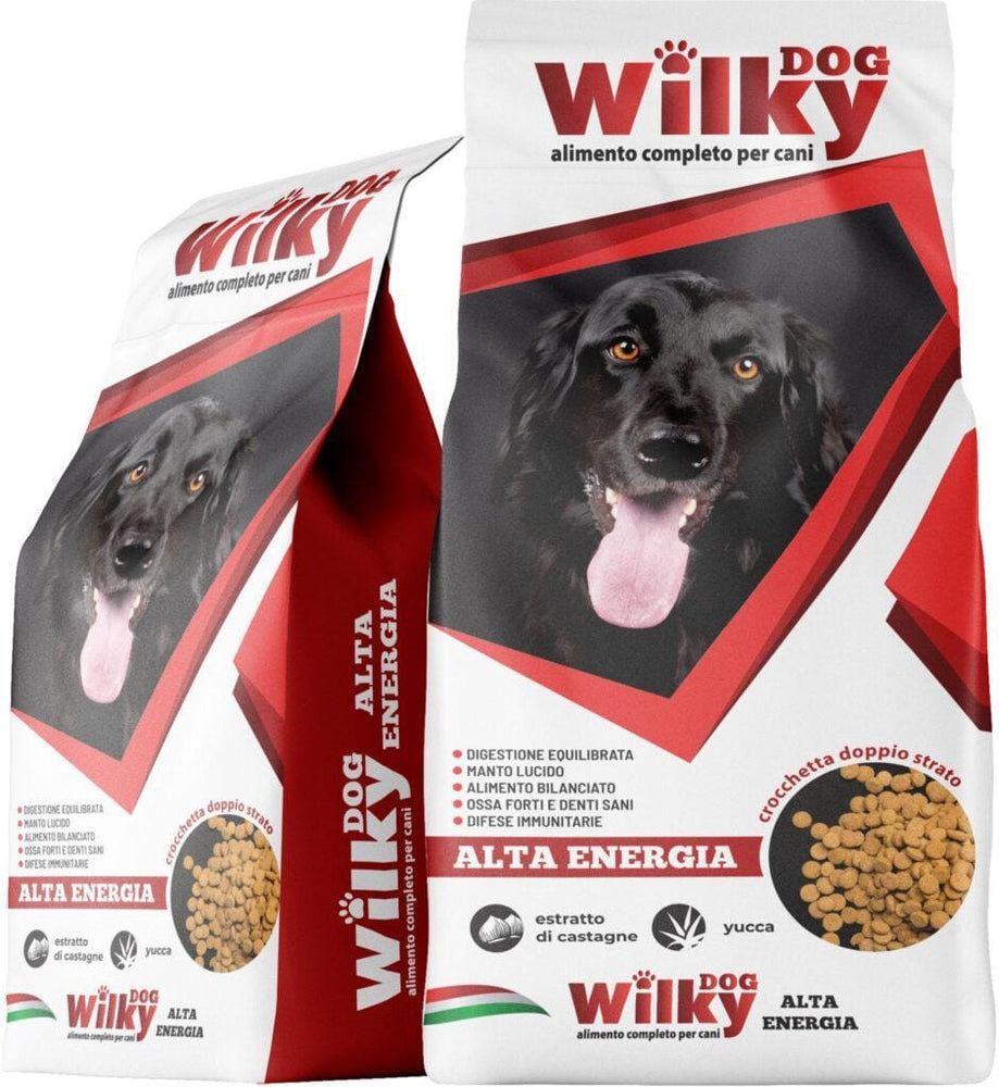 CROCCHETTE CANE ADULTO ALIMENTO COMPLETO PER CANI 30/20 WILKY DOG SACCO20KG - Sanny Passione Ornitologica