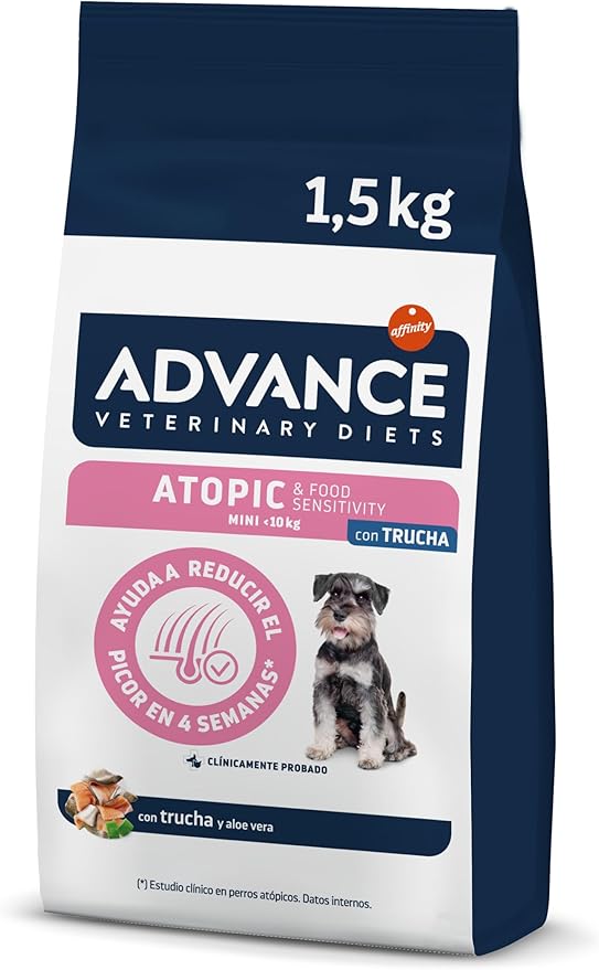 Advance Veterinary Diets - Atopic Mini - Cibo per Cani con Problemi di Dermatite Atopica con Trota - 1,5kg