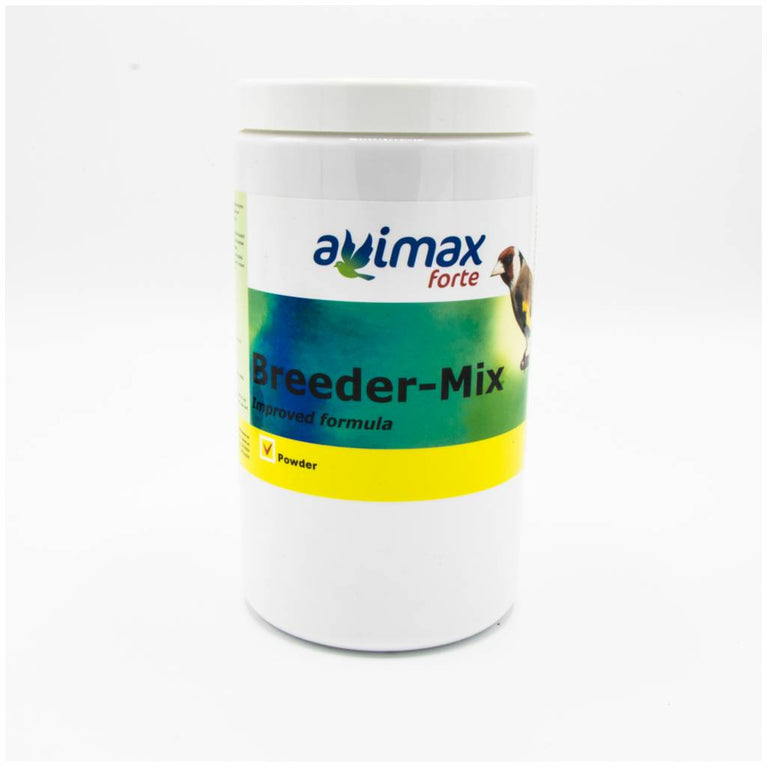 Breeder-Mix è un integratore alimentare per uccelli ornamentali che favorisce la fertilità e il benessere riproduttivo dei tuoi amici piumati. Il dosaggio consigliato è di 20 g per chilo di mangime per gli uccelli (con 1 misurino equivalente a 6 g). Confezione da 250 g