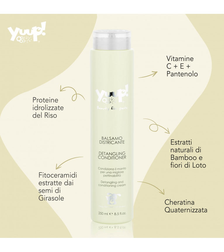 YUUP Balsamo Districante 250ml Trattamento condizionante e lisciante per cani e gatti