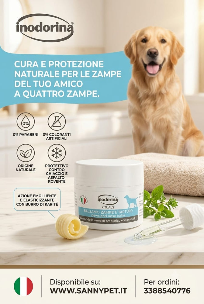 Inodorina Rituals Balsamo Zampe e Tartufo 30 ml – Cura Naturale per Cani - Sanny Passione Ornitologica