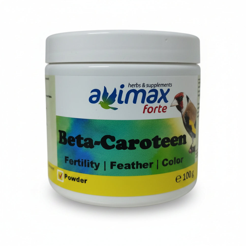 Beta Carotene ORANGE Pigmentante dedicato ad una colorazione arancio omogeneo e brillante. Specializzato per YORK e NORWICH. Avimax Forte 100g - Sanny Passione Ornitologica