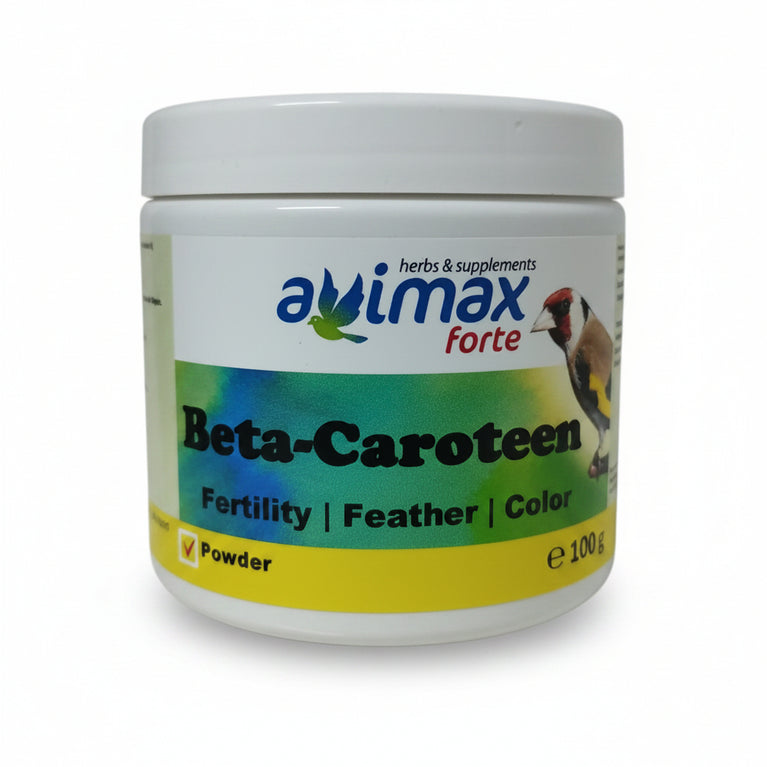 Beta Carotene ORANGE Pigmentante dedicato ad una colorazione arancio omogeneo e brillante. Specializzato per YORK e NORWICH. Avimax Forte 100g - Sanny Passione Ornitologica