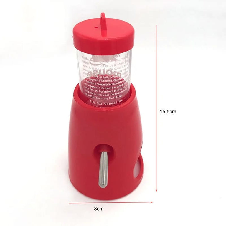 Beverino a sfera 75ml per criceto con casetta Comunicare il colore al momento dell'acquisto se non è disponibile Il colore verrà spedito in base alle disponibilità in giacenza- Nella foto viene specificata la larghezza e l'altezza del beverino di colorazione rossa.