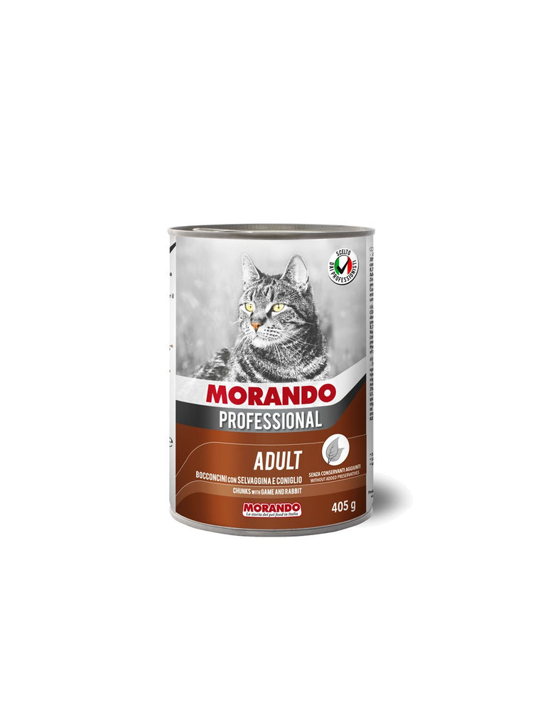 Morando Professional Bocconcini GATTO con Selvaggina e Coniglio 405gr