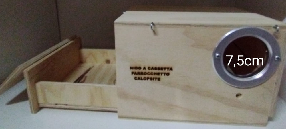 NIDO ORIZZONTALE IN LEGNO A CASSETTO ESTRAIBILE