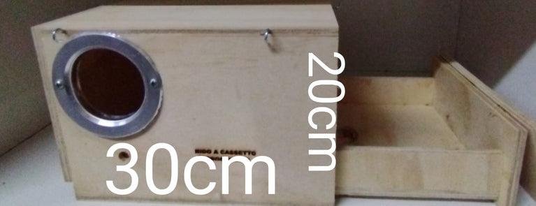 NIDO ORIZZONTALE IN LEGNO A CASSETTA ESTRAIBILE